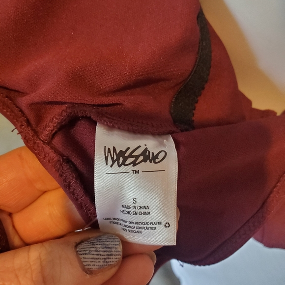 NWT Mossimo sz S Wine Bathing Suit - Picture 5 of 6